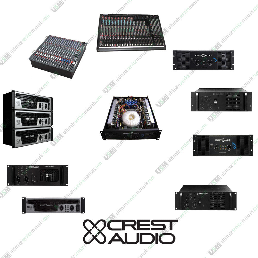 CREST AUDIO Ultimate Owner's, Repair, Service manuals & Schematics e-delivery