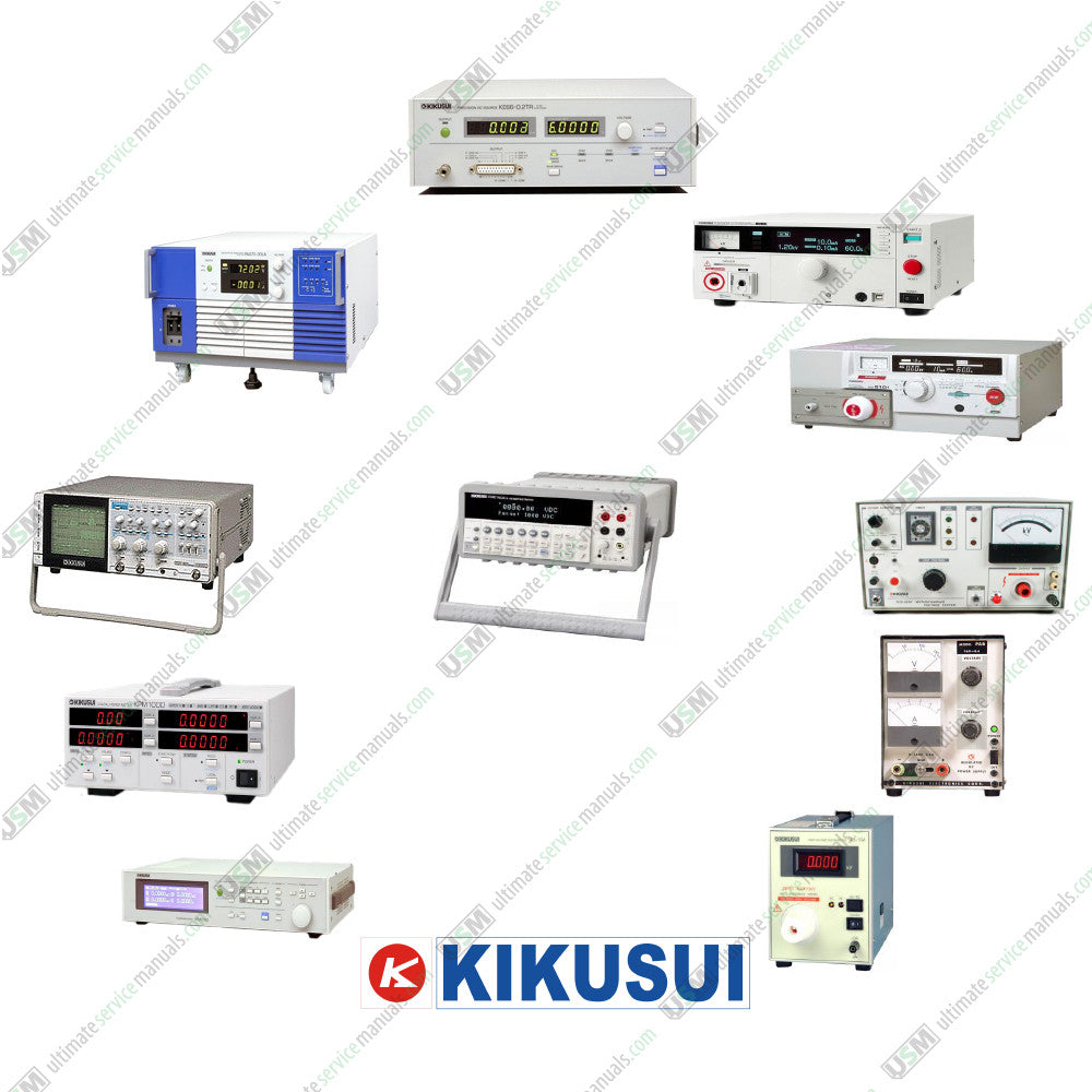 Kikusui Ultimate Owner Operation Instructions Service manuals edelivery