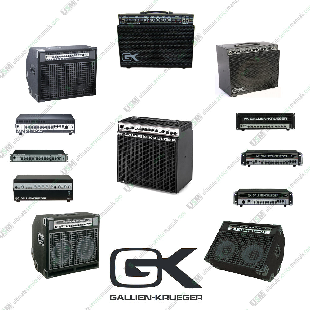 Gallien Krueger G-K Ultimate Operation Repair Service manuals & Schematics e delivery