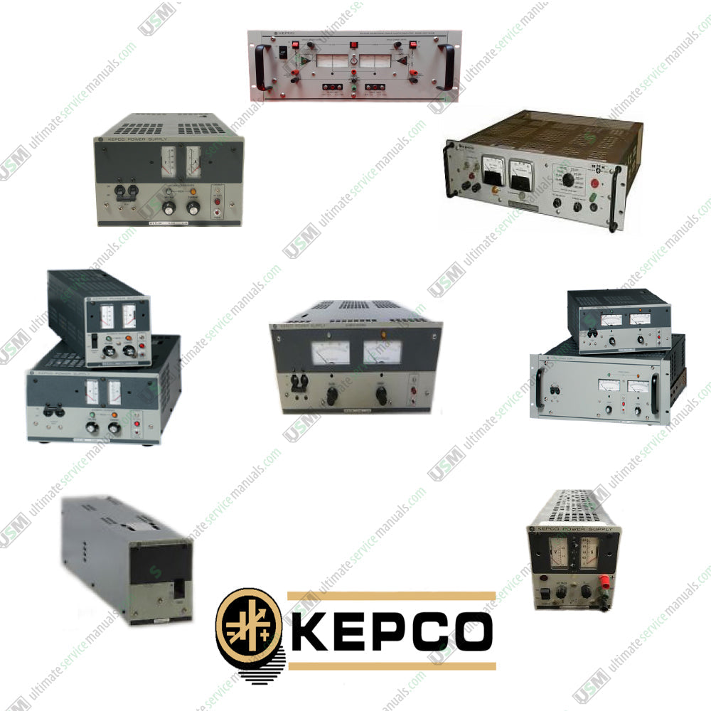 KEPCO Power Supply Ultimate Operation Service Repair Manuals Schematics