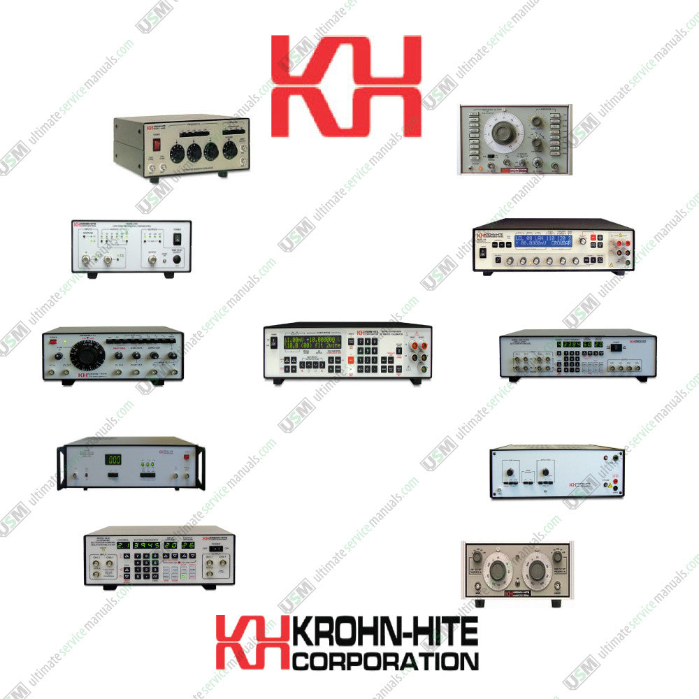 KROHN-HITE Ultimate repair, service, maintenance & owner manuals