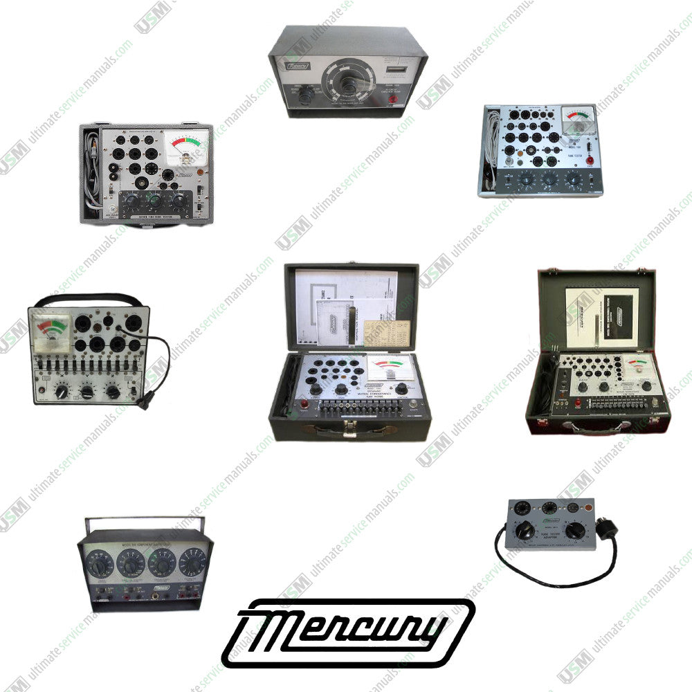 Mercury Ultimate Operation & Service manuals, Tube Charts