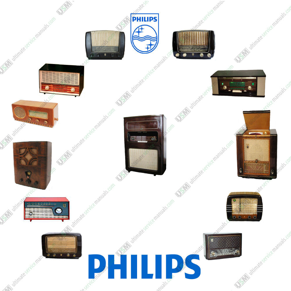 PHILIPS Vintage Audio Radios TV Ultimate repair, service manuals & Schematics