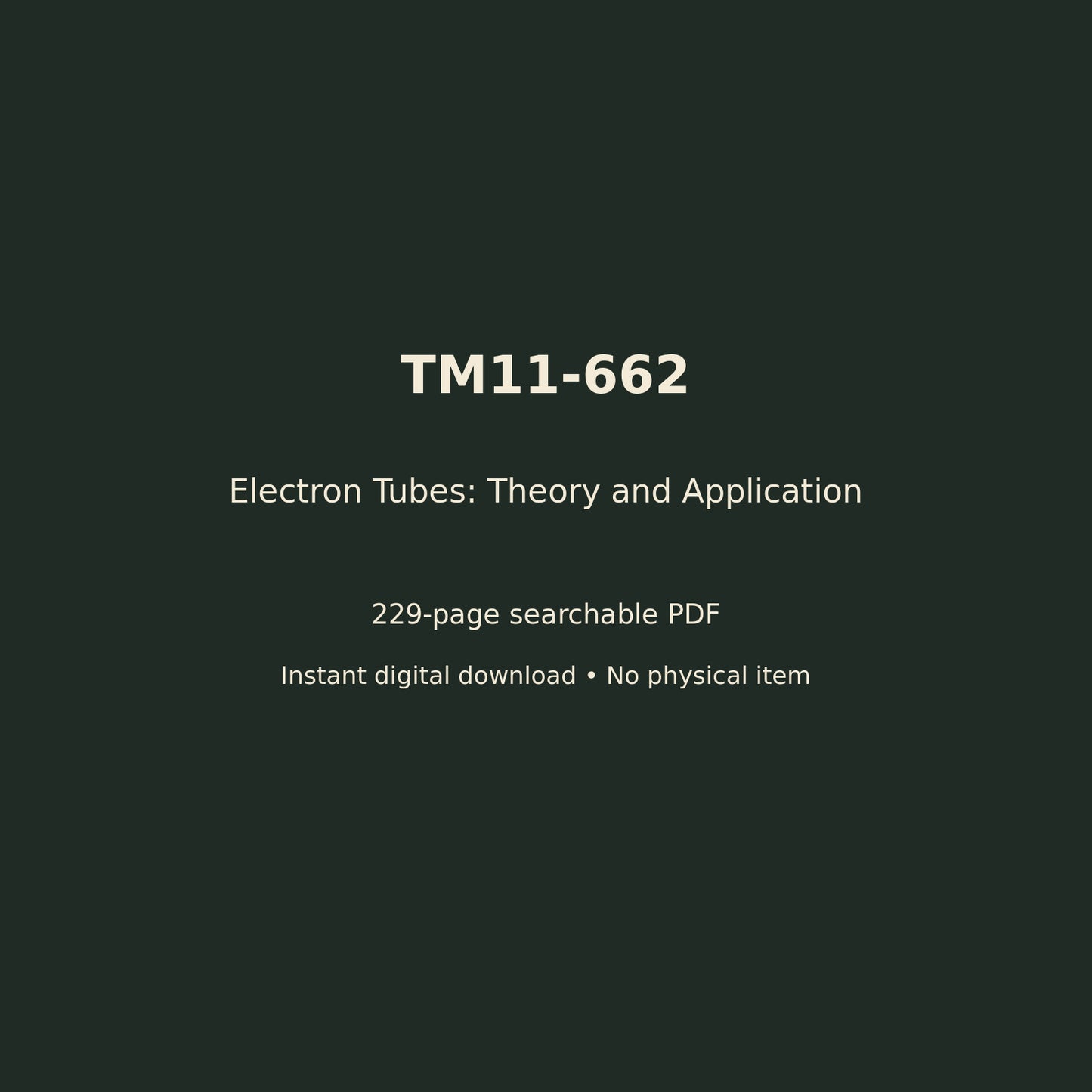 TM11-662 digital manual details