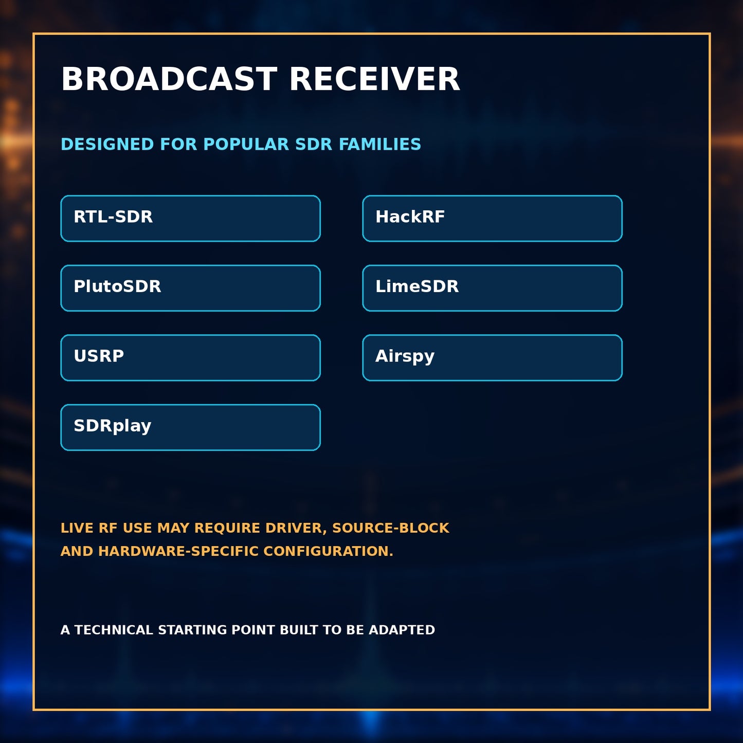 GNU Radio Broadcast Receiver Suite – AM, FM, RDS & Shortwave Developer Toolkit – SDR compatibility