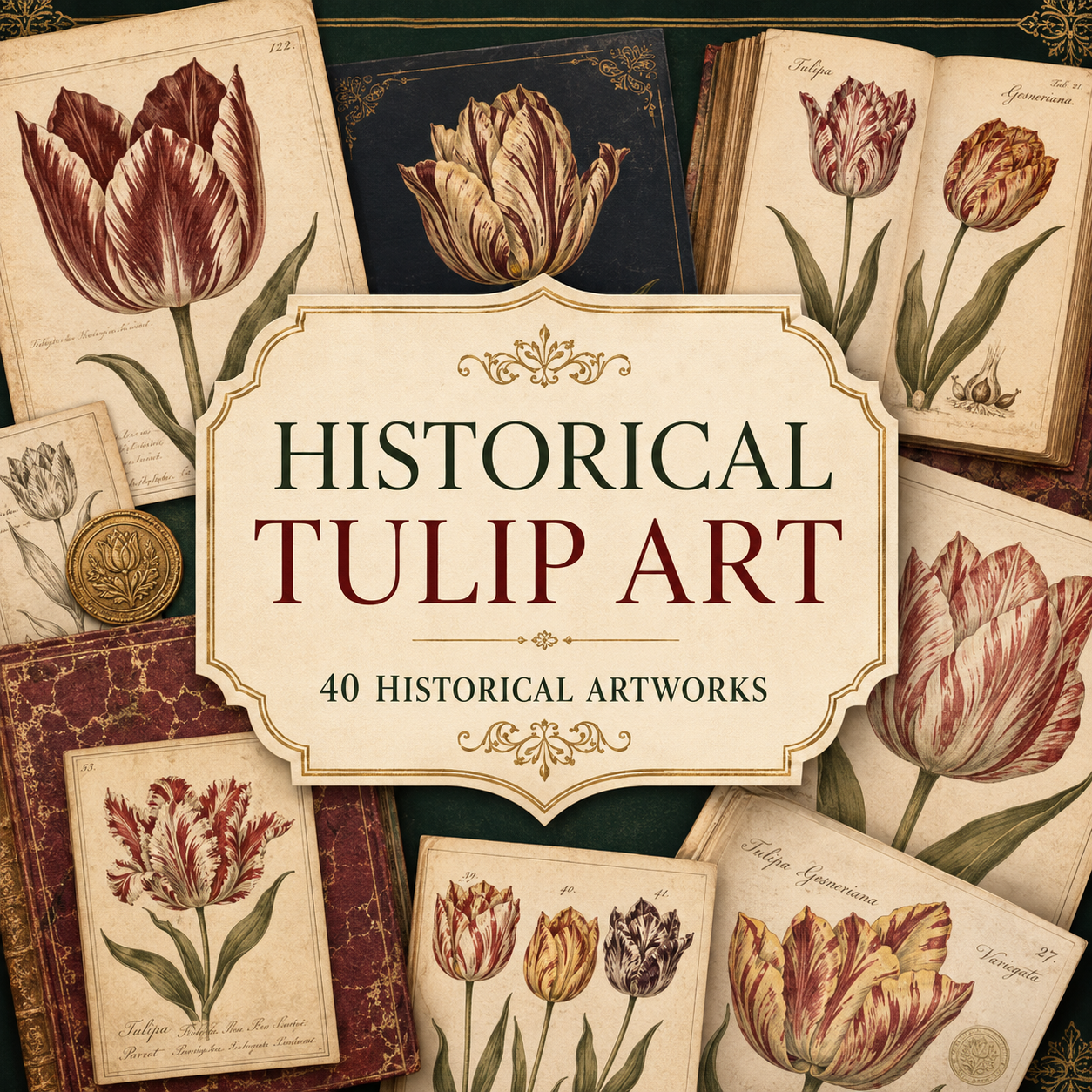Historical Tulip Art: 40 Historical Artworks – Digital Collection cover