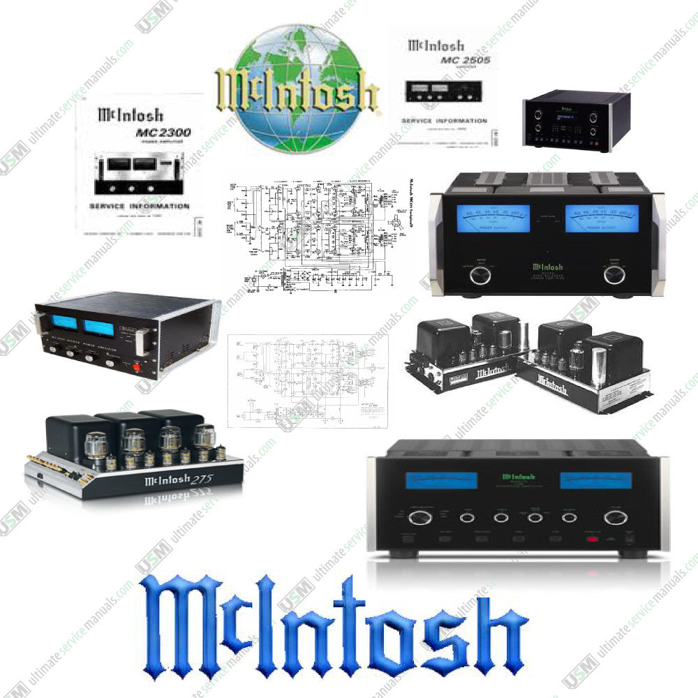 McIntosh Ultimate repair service manuals, schematics, owner manuals + brochures