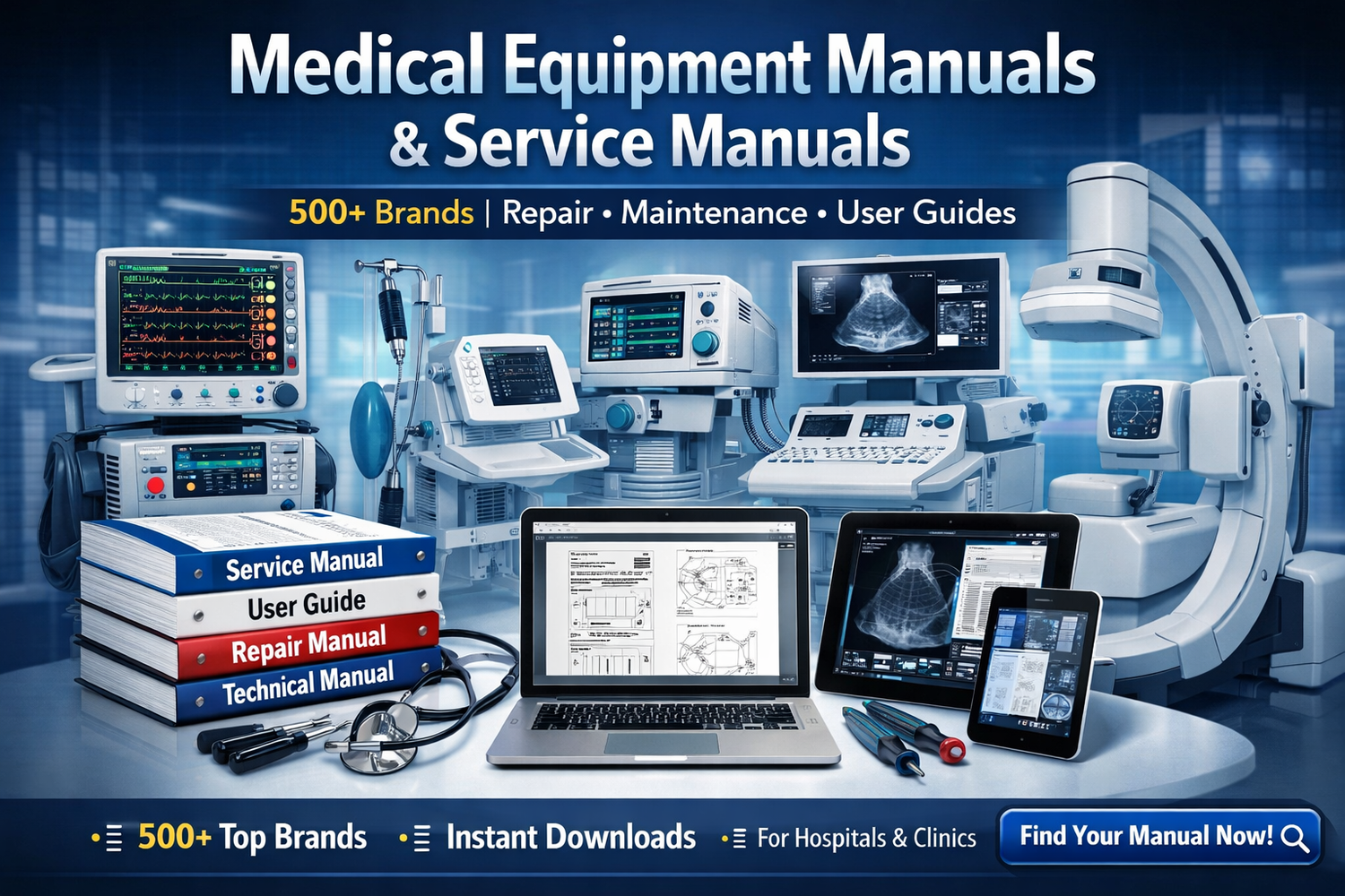 Medical Equipment Manuals & Service Manuals – 500+ Brands | Repair, Maintenance & User Guides