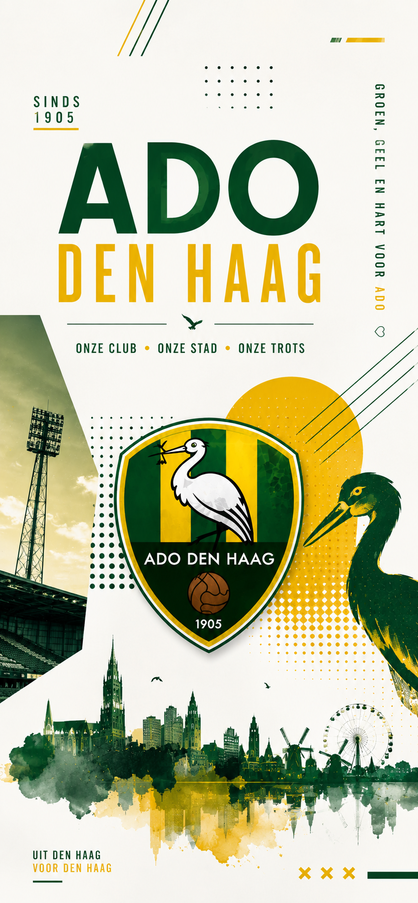 ADO Den Haag Phone Wallpapers – 15 Digital Football Wallpapers for Smartphone | Instant Download