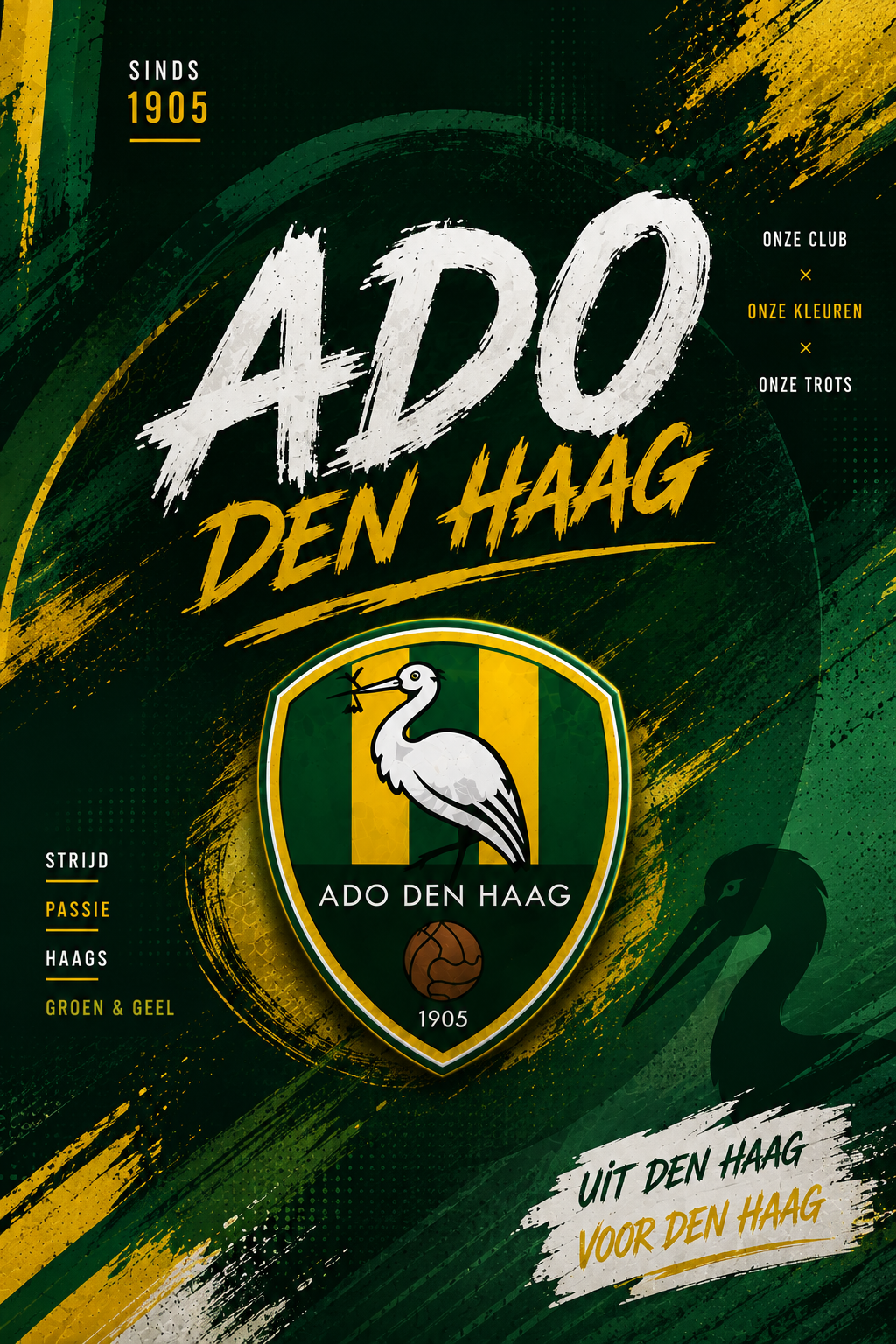 ADO Den Haag Phone Wallpapers – 15 Digital Football Wallpapers for Smartphone | Instant Download