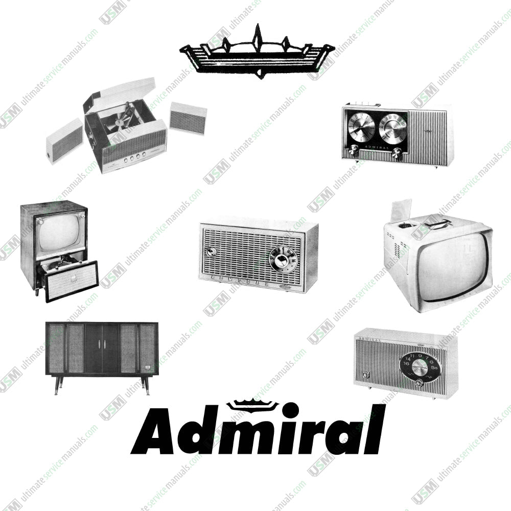 Admiral Ultimate Vintage Radio TV Repair Service manual & Schematics