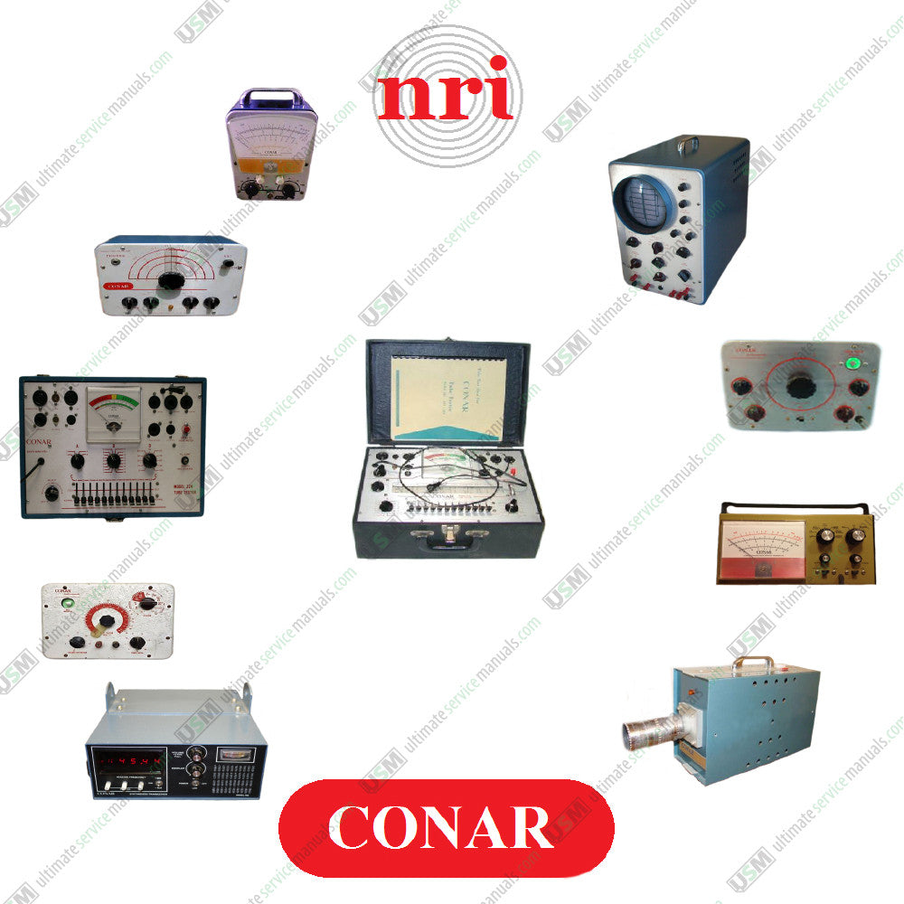 CONAR NRI Ultimate Operation & Service manuals, Tube Charts