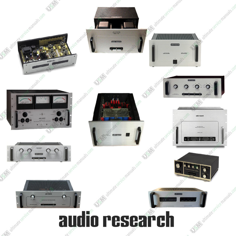 Audio Research Ultimate Repair, Service Schematics & Operation Manuals 390 PDF