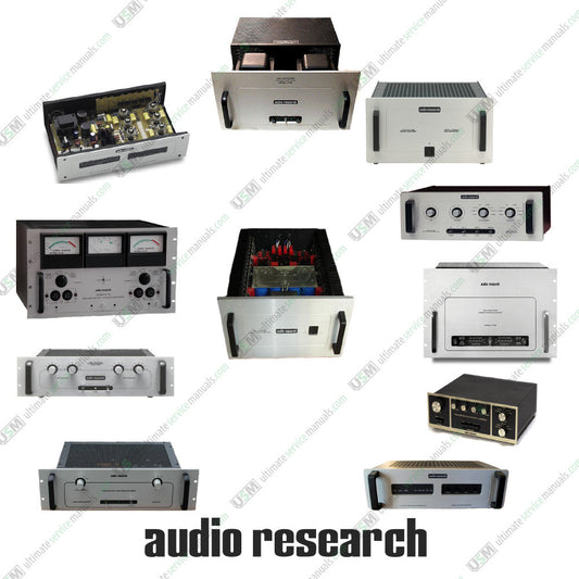 Audio Research Ultimate Repair, Service Schematics & Operation Manuals 390 PDF