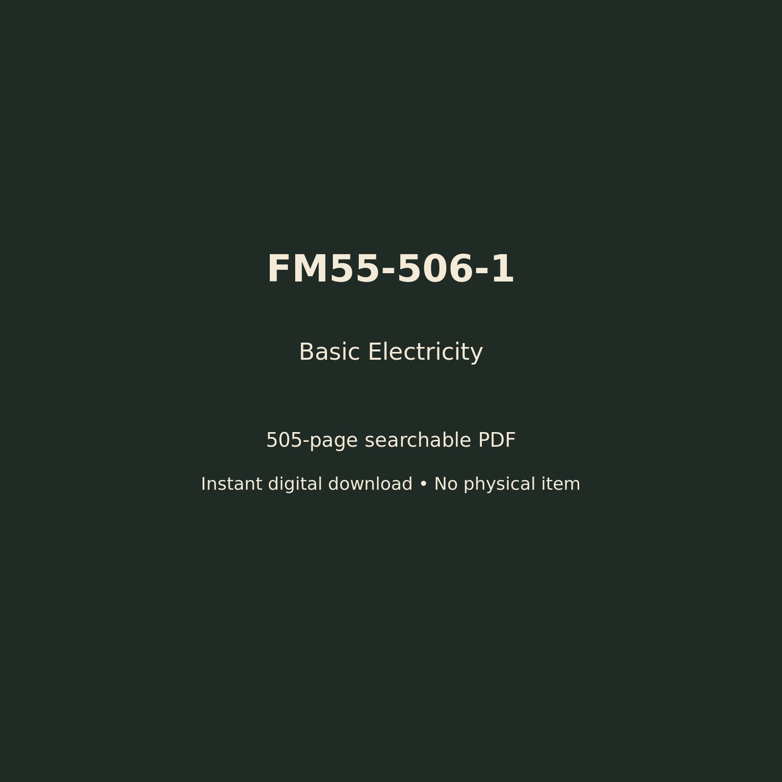 FM55-506-1 digital manual details