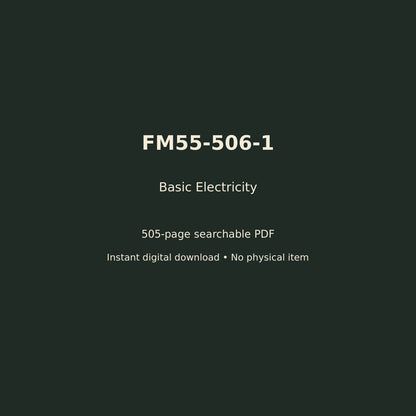 FM55-506-1 digital manual details