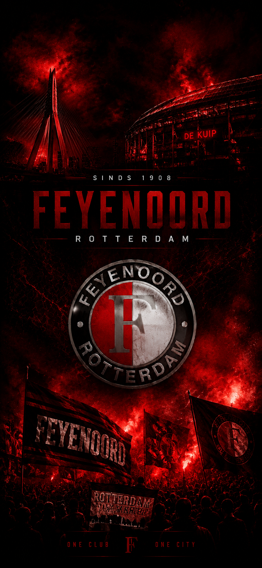 Feyenoord Rotterdam Phone Wallpapers – 15 Digital Football Wallpapers for Smartphone | Instant Download