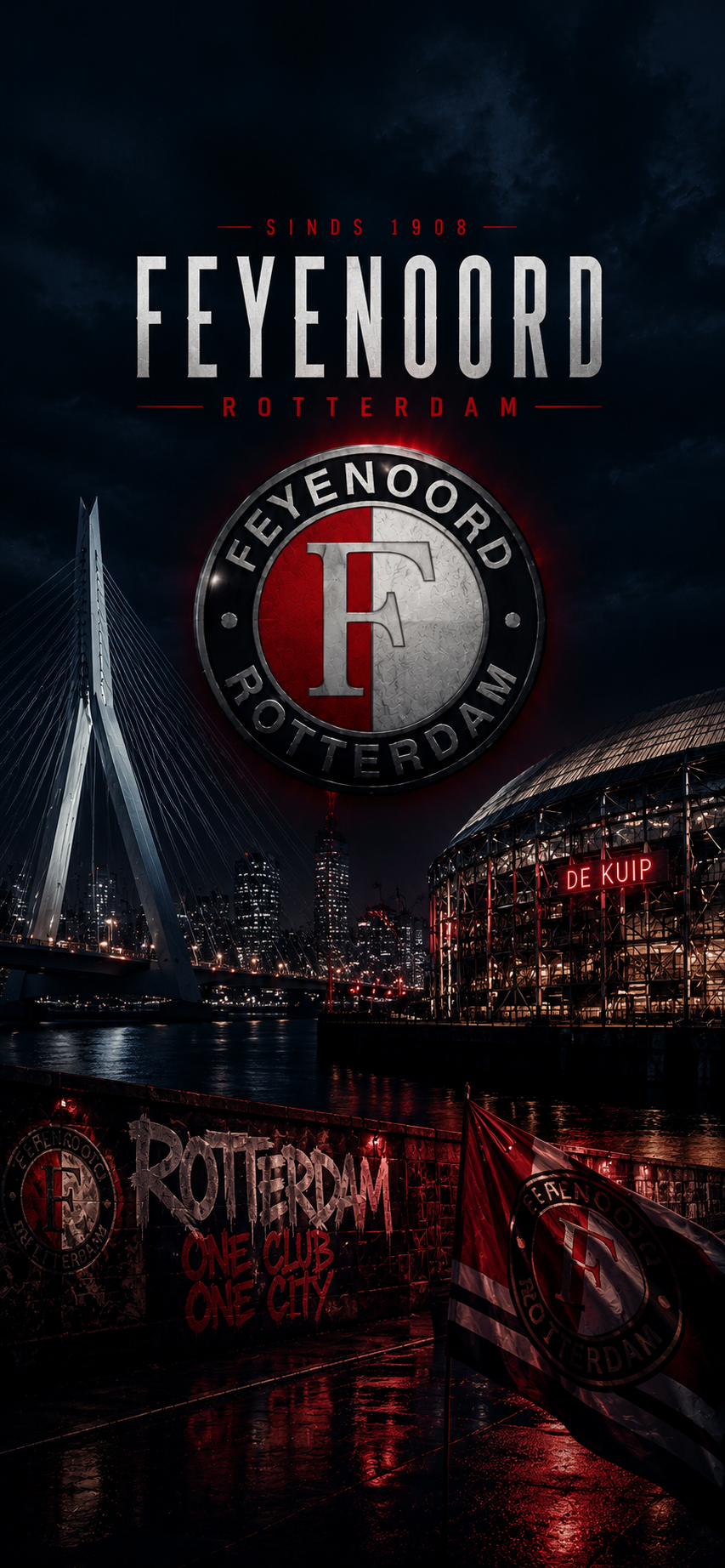 Feyenoord Rotterdam Phone Wallpapers – 15 Digital Football Wallpapers for Smartphone | Instant Download