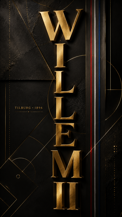 Willem II digital football wallpaper in red, white and blue