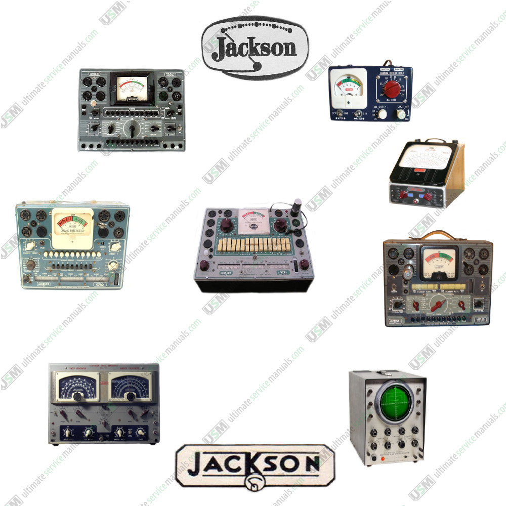 Jackson Ultimate Operation & Service manuals, Tube Charts e-delivery