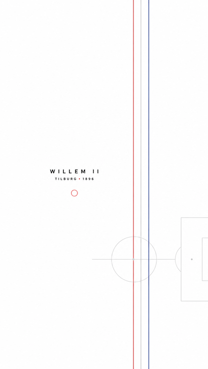 Minimalist Willem II football wallpaper for smartphone