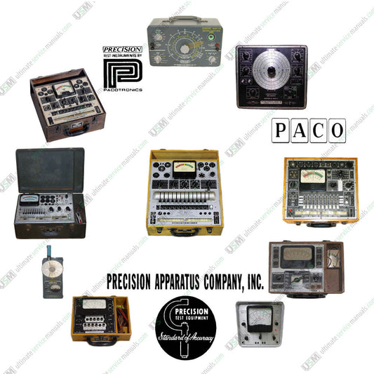 Precision Apparatus PACO Ultimate Operation & service manuals