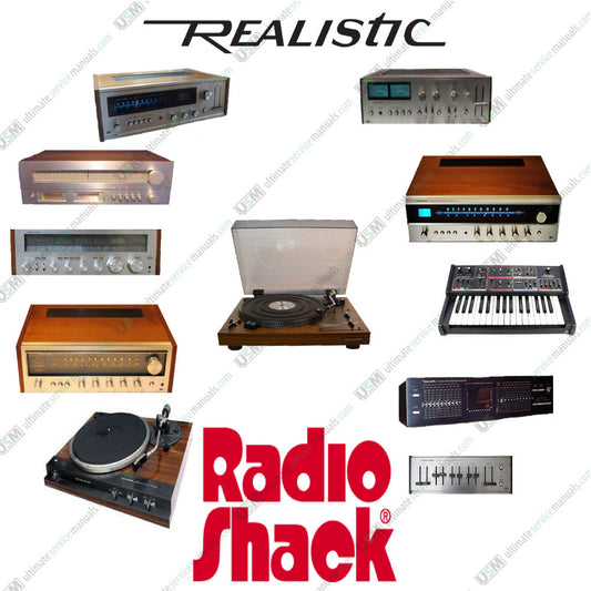 Realistic Radio Shack Ultimate AUDIO Owners & repair service manuals