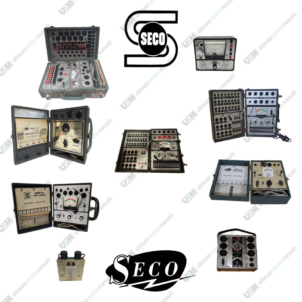 SECO Ultimate Tube Tester Operation Service Schematics Manual Chart PDF