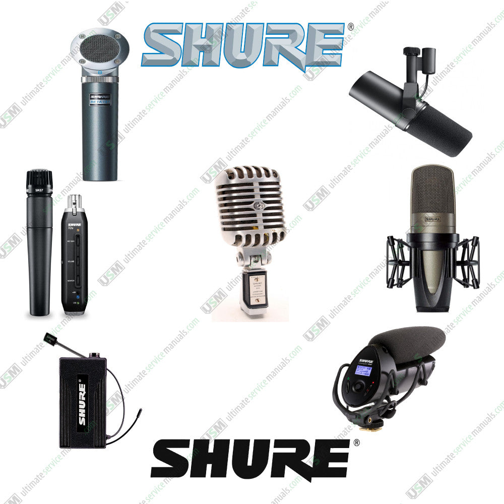 SHURE Owners, data sheets, service manuals & schematics