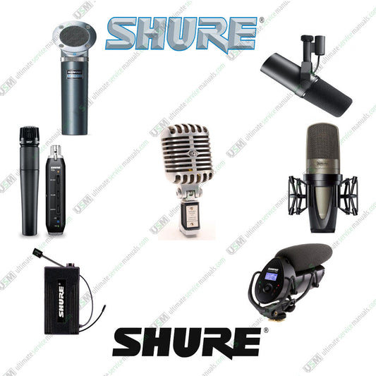 SHURE Owners, data sheets, service manuals & schematics