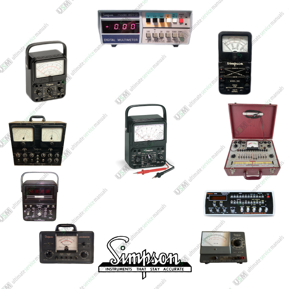 Simpson Ultimate Repair Service Instructions manuals & Schematics