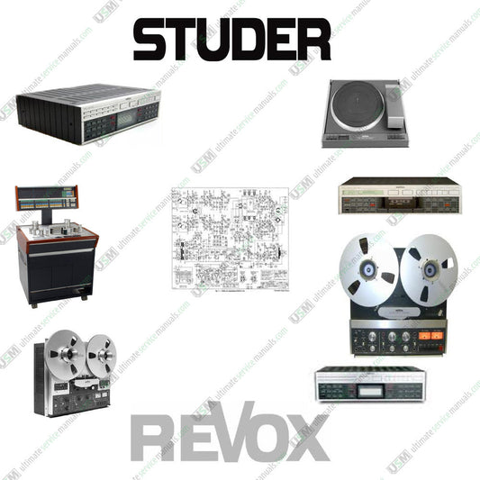 STUDER REVOX Ultimate repair service manuals & schematics (PDFs instant e-delivery)