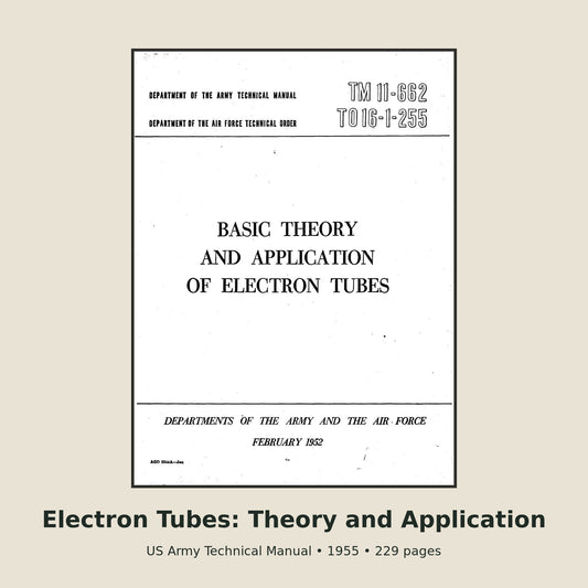 TM 11-662 Electron Tubes Theory and Application – 229-Page PDF Manual
