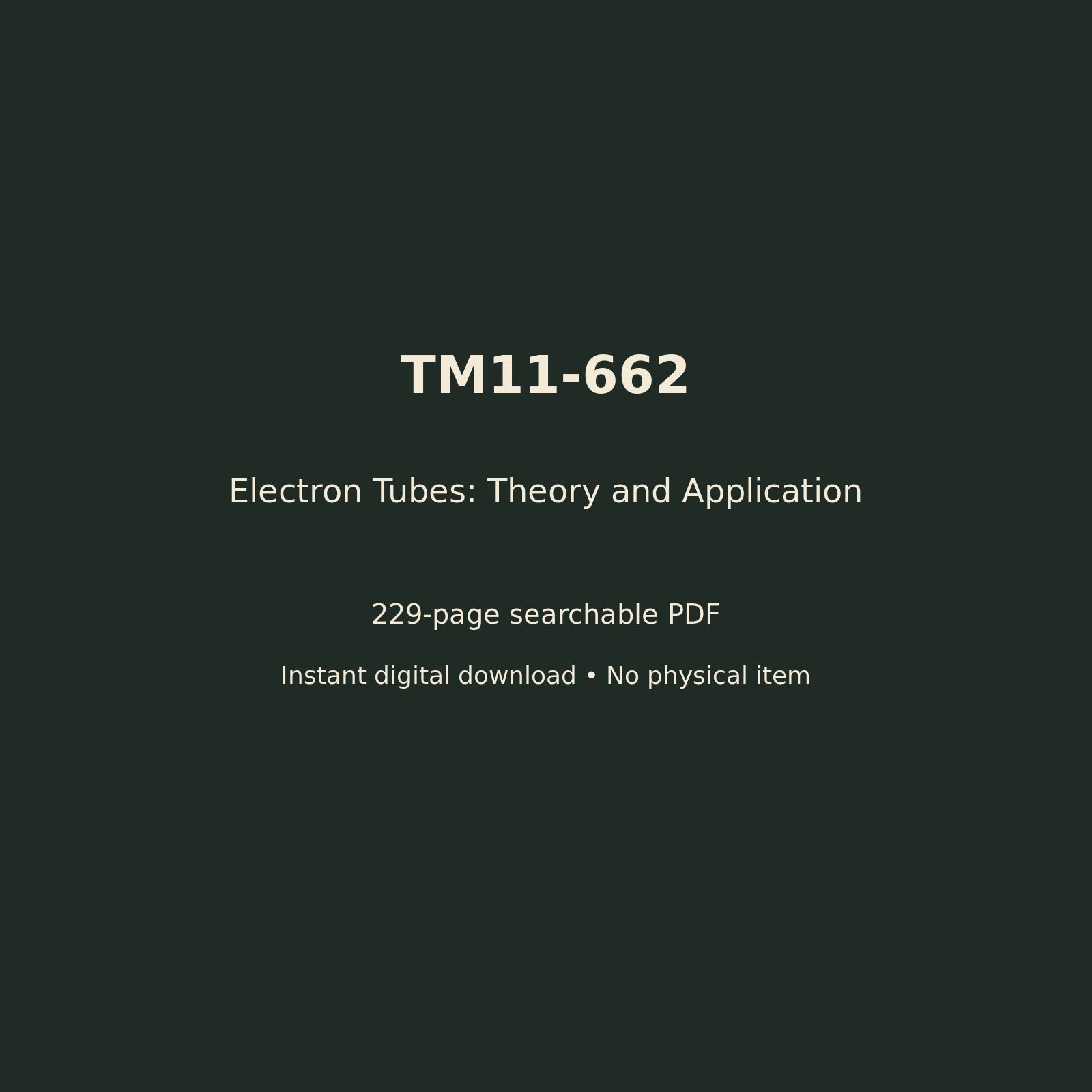 TM11-662 digital manual details