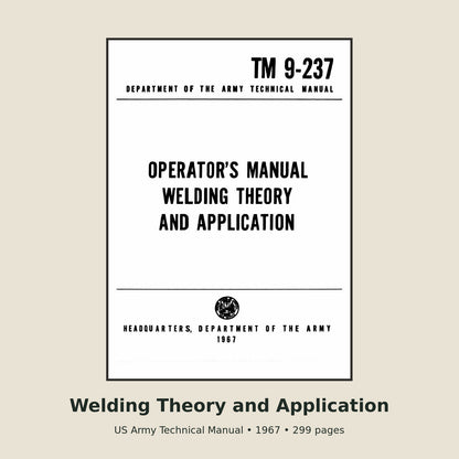 TM 9-237 Welding Theory and Application – 299-Page PDF Manual