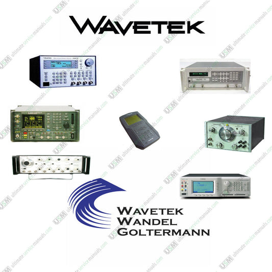 Wavetek Wandel Goltermann Ultimate repair, service, owner manuals & sc