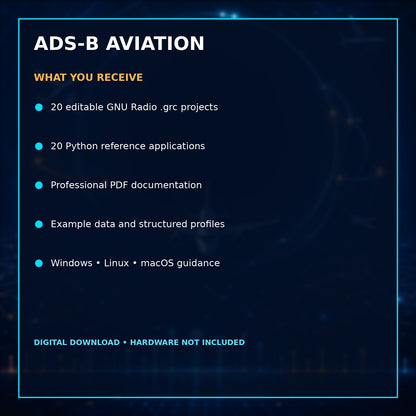 GNU Radio ADS-B Aviation Suite – 1090 MHz Aircraft Signal Developer Toolkit – included files