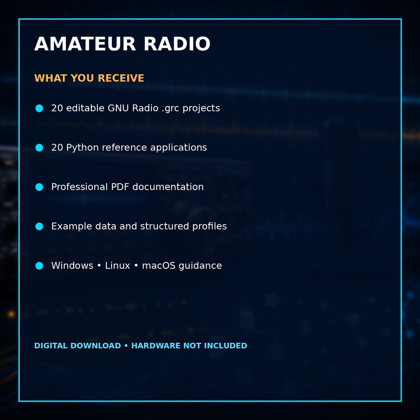 GNU Radio Amateur Radio Digital Modes Suite – Morse, FSK, PSK & Packet Lab – included files