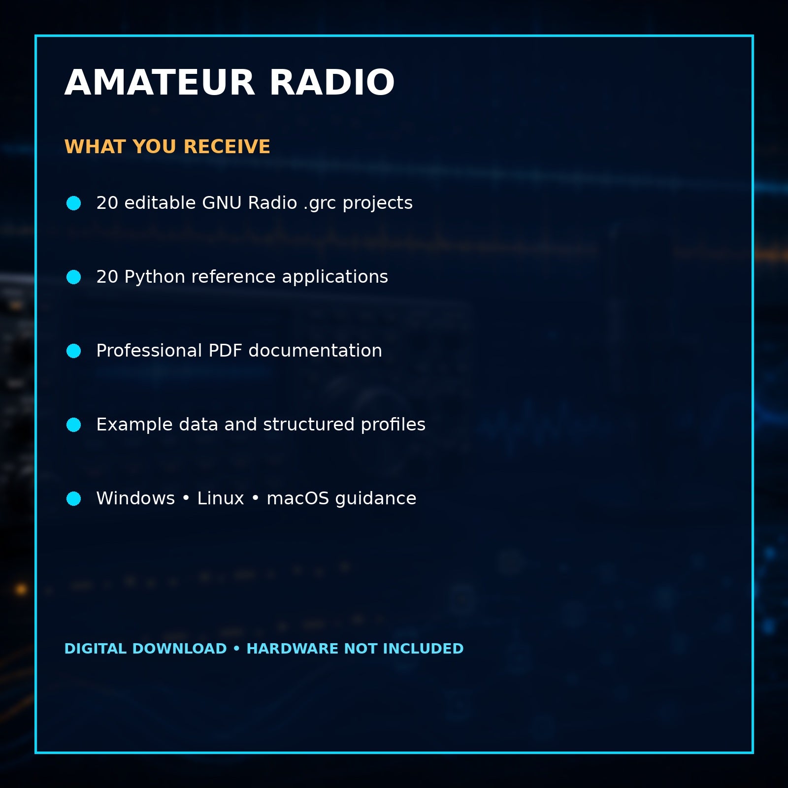 GNU Radio Amateur Radio Digital Modes Suite – Morse, FSK, PSK & Packet Lab – included files