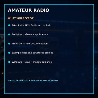 GNU Radio Amateur Radio Digital Modes Suite – Morse, FSK, PSK & Packet Lab – included files