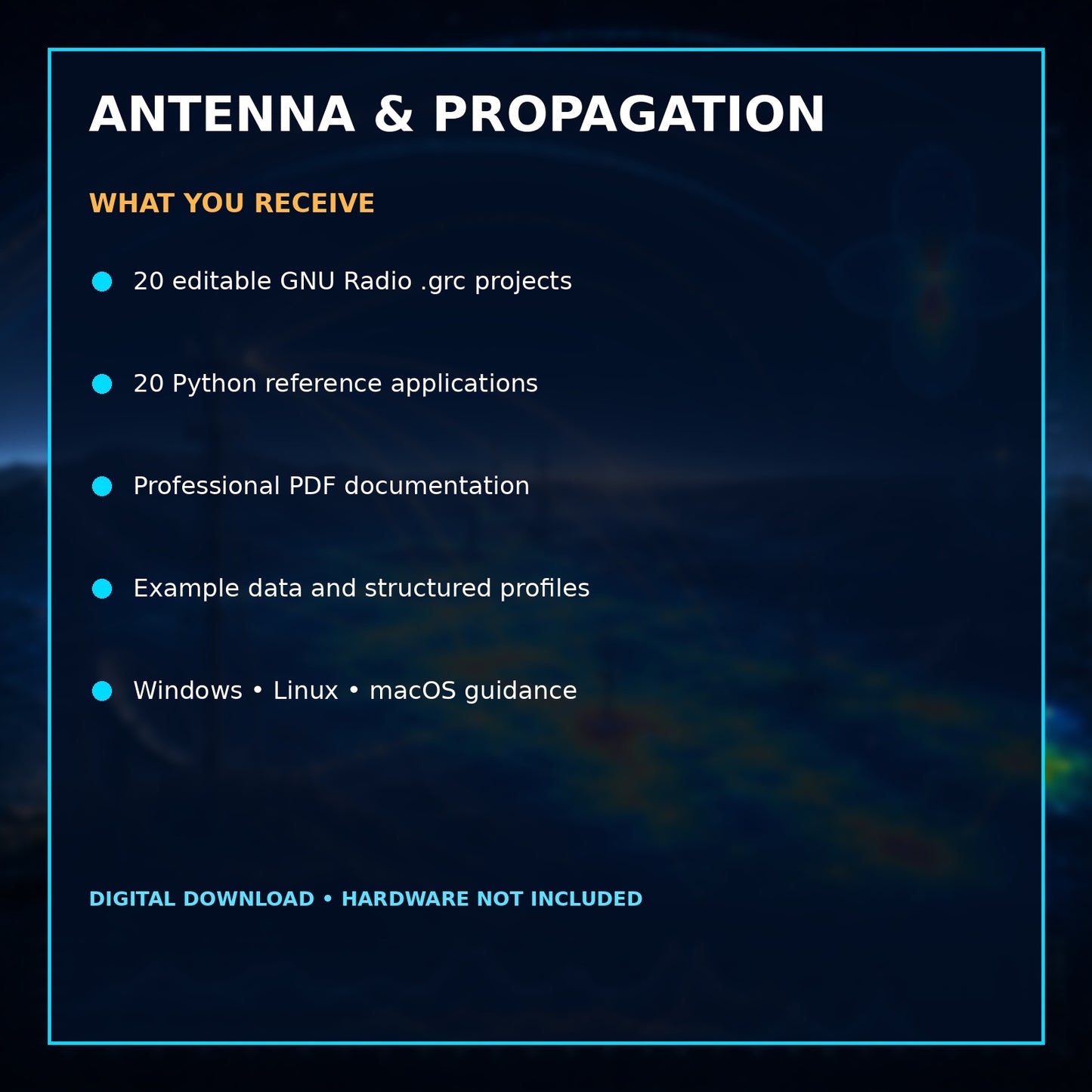 GNU Radio Antenna & Propagation Suite – RF Coverage and Signal Measurement Tools – included files