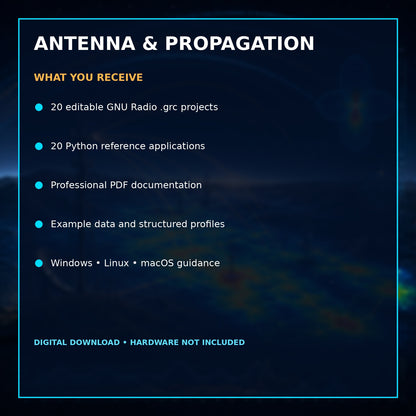 GNU Radio Antenna & Propagation Suite – RF Coverage and Signal Measurement Tools – included files