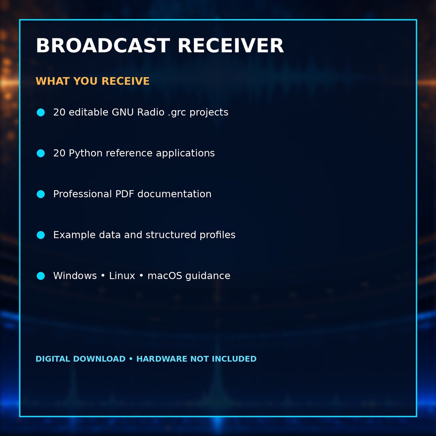 GNU Radio Broadcast Receiver Suite – AM, FM, RDS & Shortwave Developer Toolkit – included files
