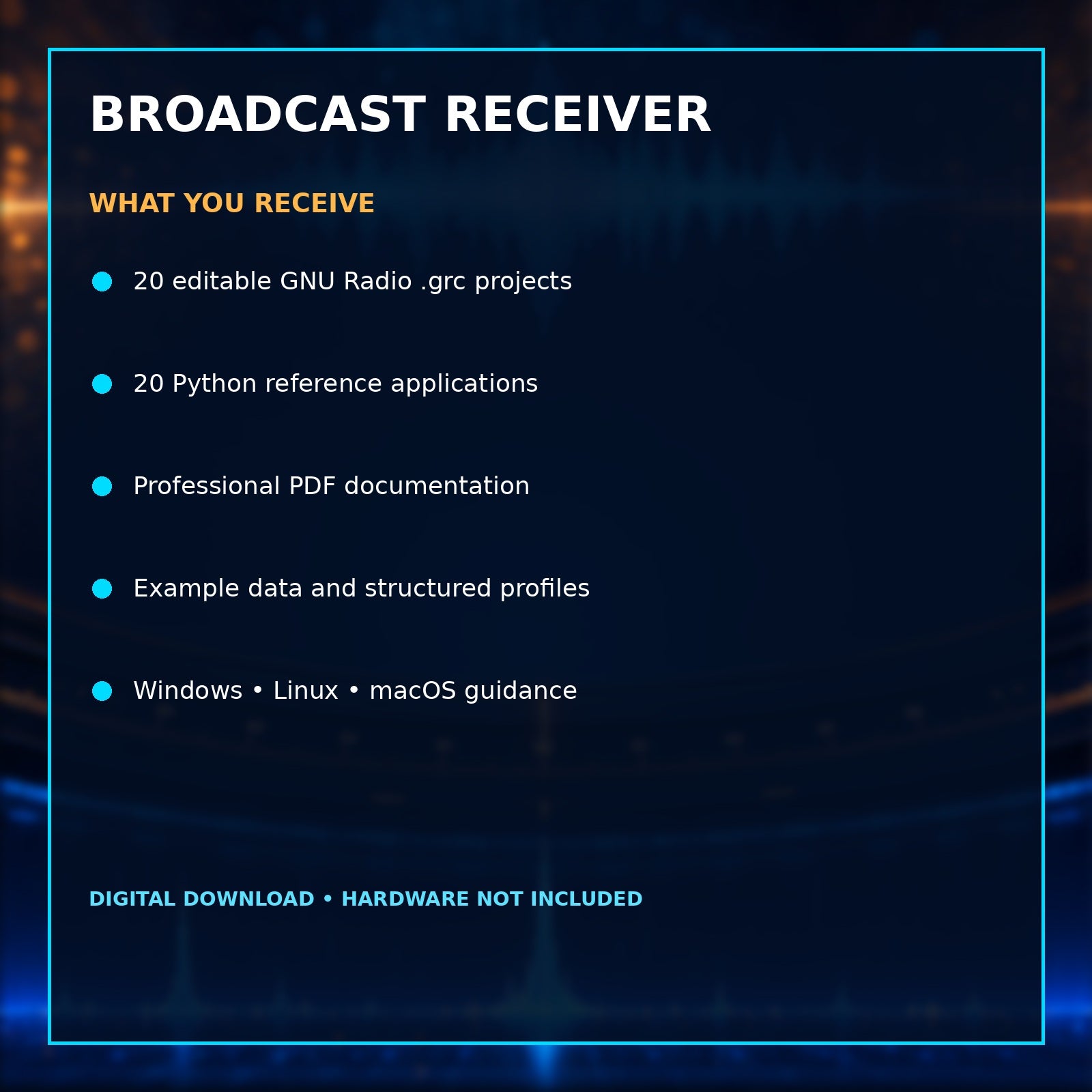 GNU Radio Broadcast Receiver Suite – AM, FM, RDS & Shortwave Developer Toolkit – included files
