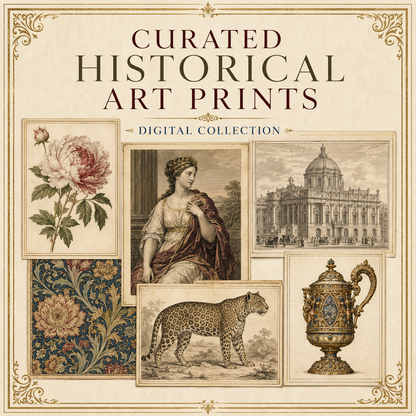 Curated Historical Art Prints digital collection cover with varied historical subjects