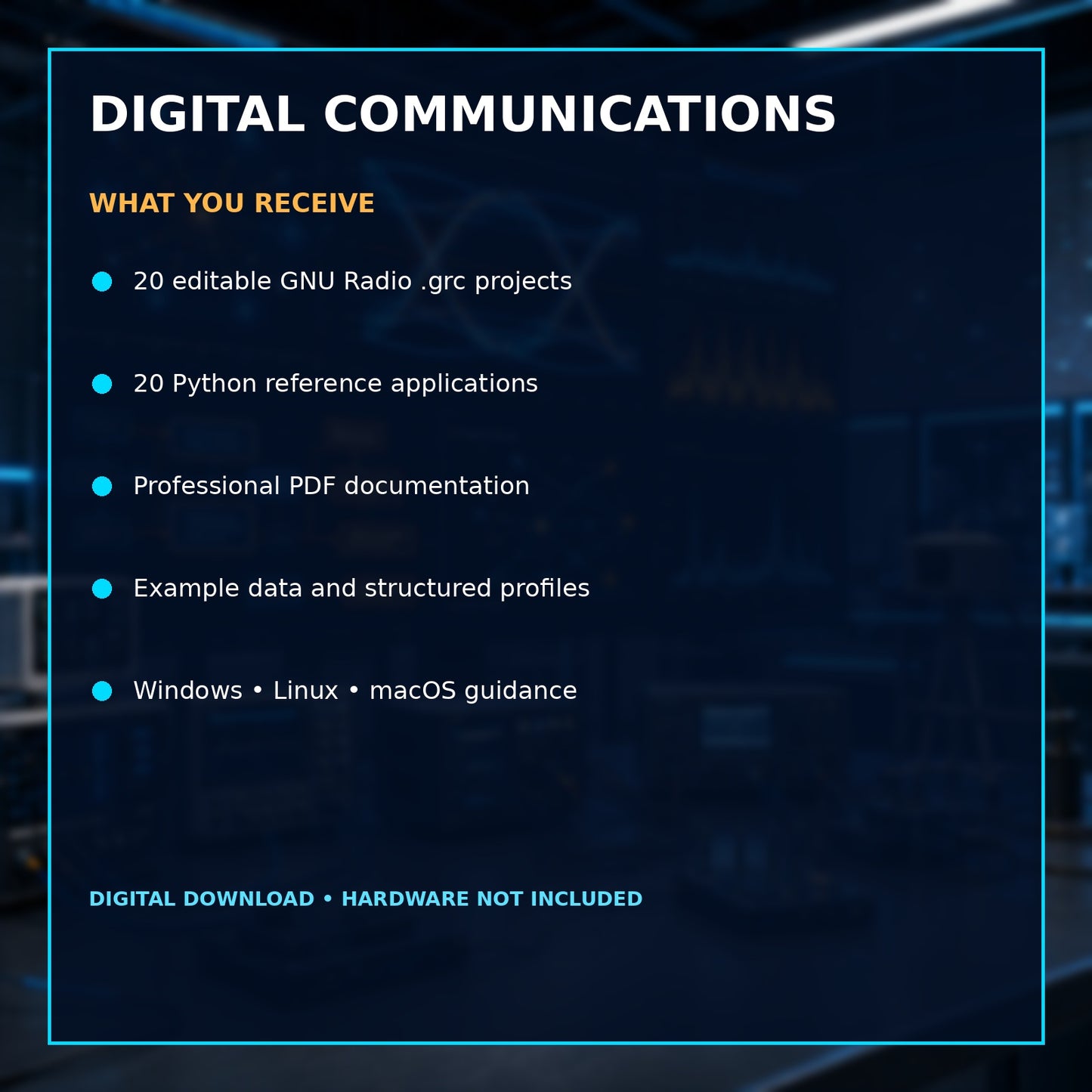 GNU Radio Digital Communications Education Suite – Modulation and DSP Laboratory – included files