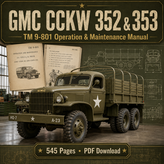 GMC CCKW 352 and 353 TM 9-801 operation and maintenance PDF manual