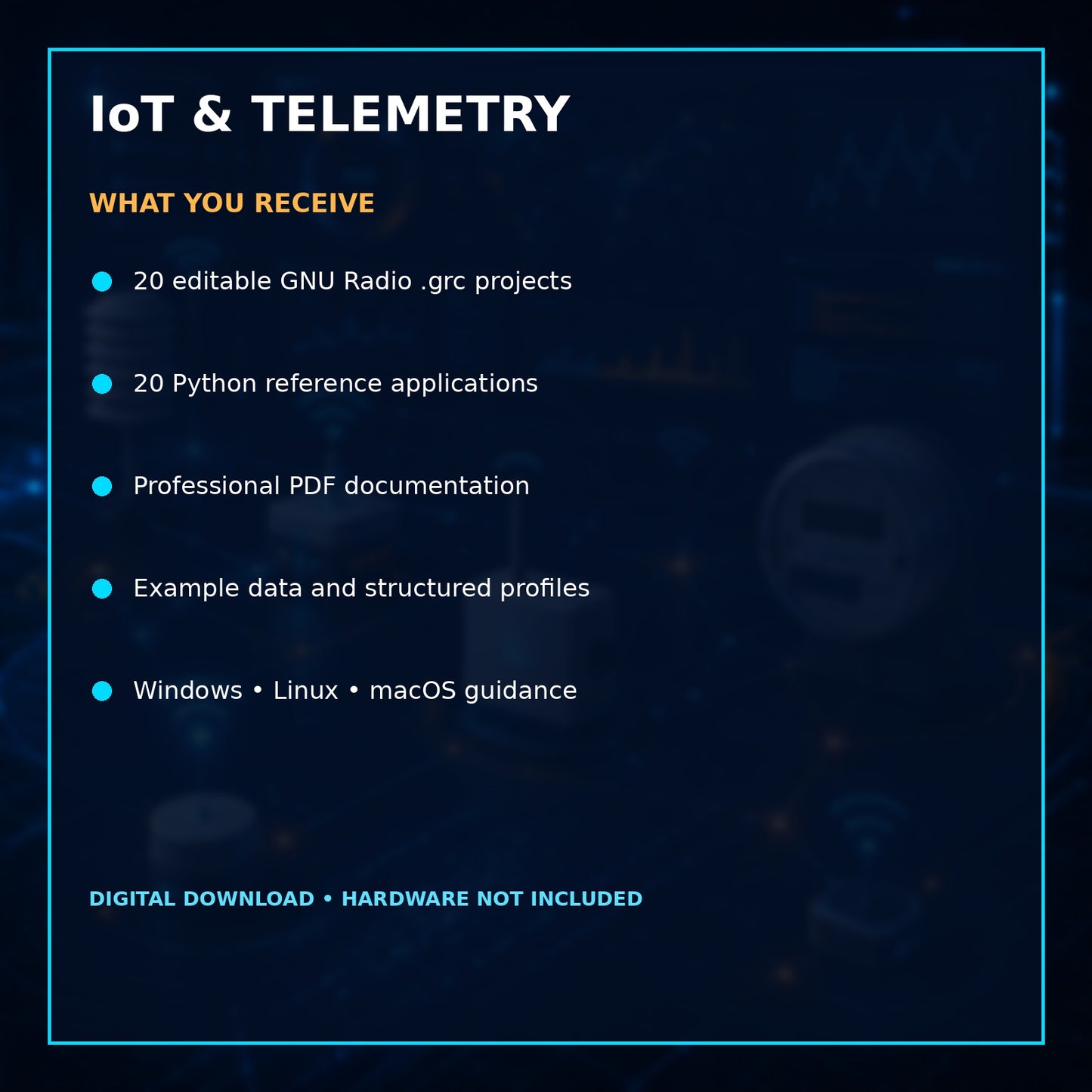 GNU Radio IoT & Telemetry Lab Suite – Wireless Sensor and Packet Analysis Toolkit – included files