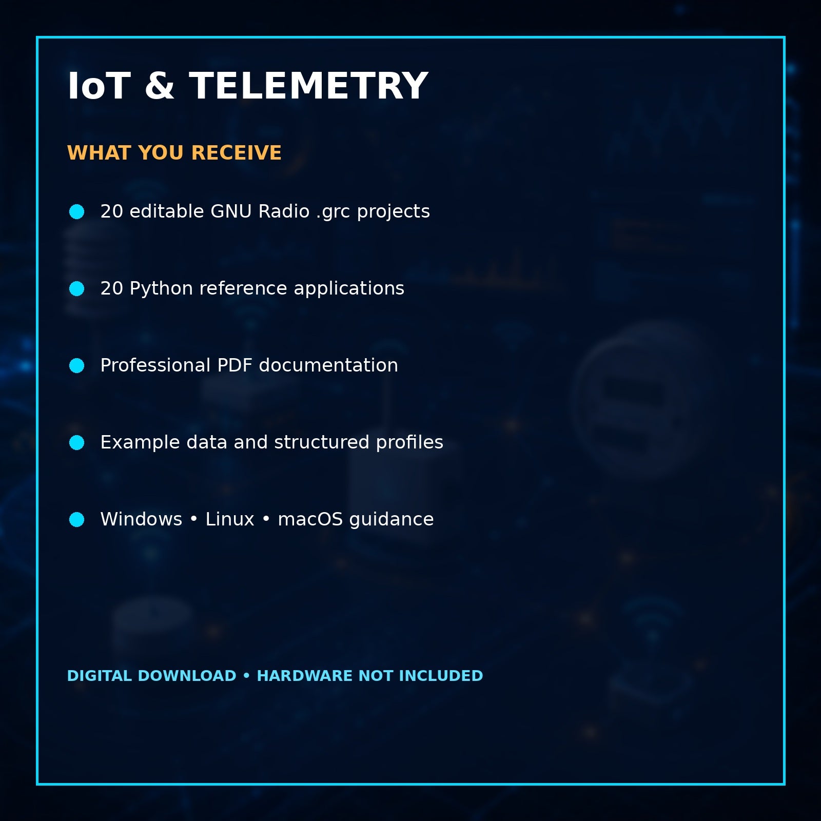 GNU Radio IoT & Telemetry Lab Suite – Wireless Sensor and Packet Analysis Toolkit – included files