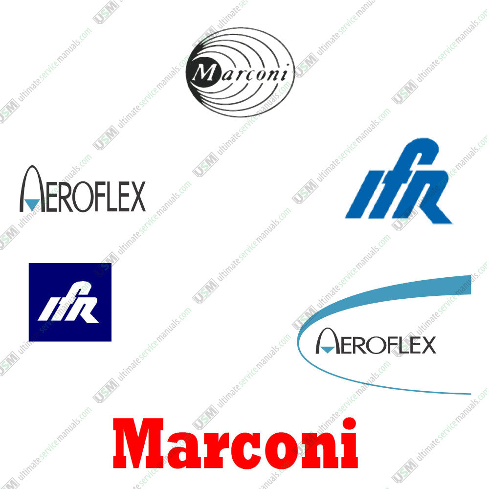 Marconi IFR Aeroflex Ham Radio Operation Repair Service Manuals & Schematics
